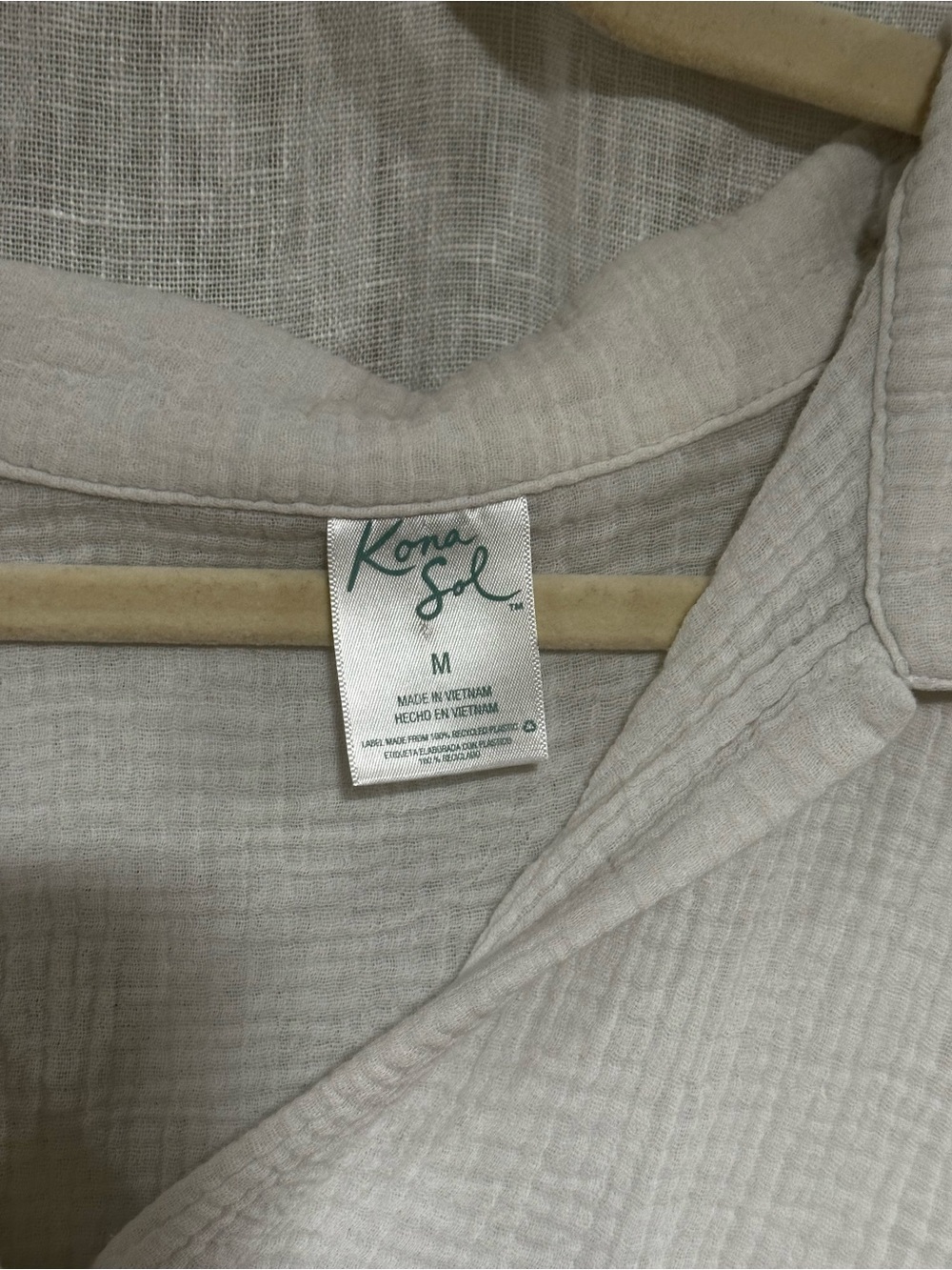 Lightweight Textured Button Up - Picture 3 of 3